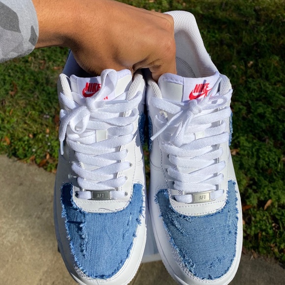 Custom Jean Air Force 1’s - Picture 2 of 4